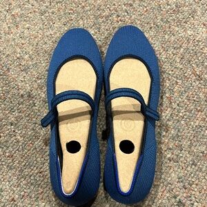 Rothy’s Square Toe Mary Jane in denim blue